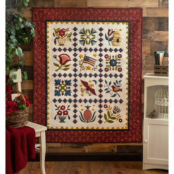 SAMPLE - Liberty Album Quilt - Bess' Flower Garden