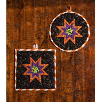 SAMPLE - Folded Star Hot Pads - Hometown Halloween, Image