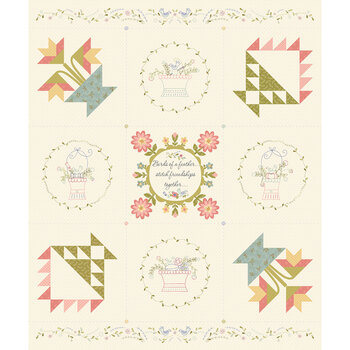 REM Birds of a Feather R560400D-CREAM Panel by Marcus Fabrics REM, Image