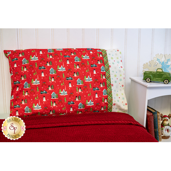 SAMPLE - Magic Pillowcase - Snowed In - Red