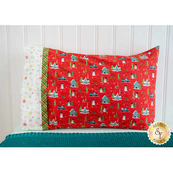 SAMPLE - Magic Pillowcase - Snowed In - Red