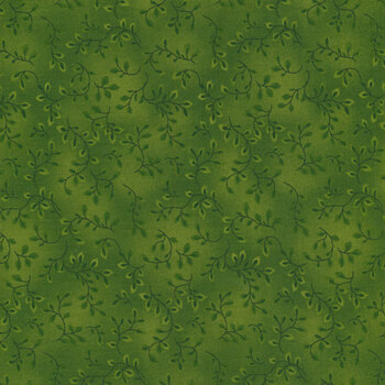 Folio Basics 7755-66 Christmas Green Vines by Henry Glass Fabrics, Image