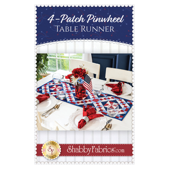 4-Patch Pinwheel Table Runner Pattern - PDF Download, Image