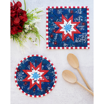SAMPLE - Folded Star Hot Pads - One Nation, Image