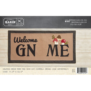 Welcome Gnome Thru the Year Mat Foundation Pattern, Image