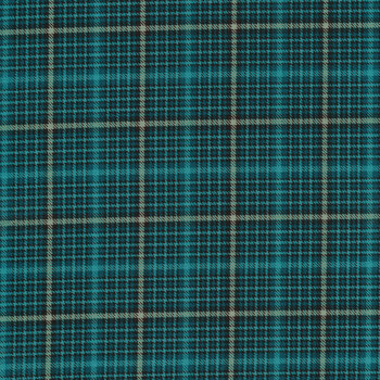 A Festive Medley 12348-85 Winter Plaid Elegance Teal by Jackie Robinson for Benartex REM