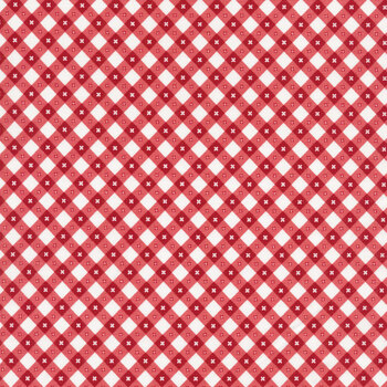 Gingham Picnic GP21211-Napkin Red by Poppie Cotton, Image