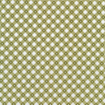 Gingham Picnic GP21214-Grass Green by Poppie Cotton, Image