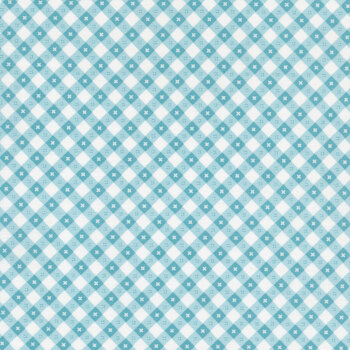 Gingham Picnic GP21216-Seaside Aqua by Poppie Cotton, Image