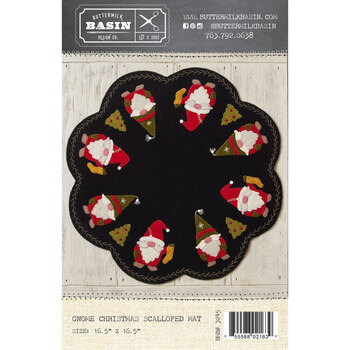 Gnome Christmas Scalloped Mat Pattern, Image