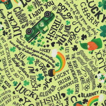 Luck of the Irish CD1877-GREEN by Gail Cadden for Timeless Treasures Fabrics, Image