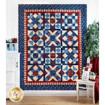SAMPLE - Stars & Stripes Patchwork BOM Quilt 