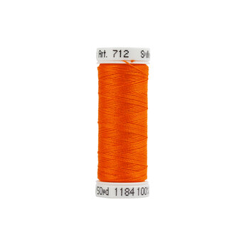 Sulky 12wt Cotton Petites Thread #1184 Orange Red - 50yd, Image