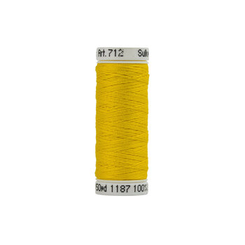 Sulky 12wt Cotton Petites Thread #1187 Mimosa Yellow - 50yd, Image