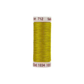 Sulky 12wt Cotton Petites Thread #1834 Pea Soup - 50yd, Image