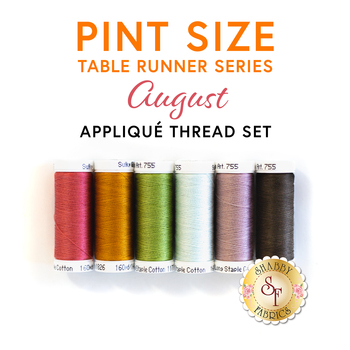  Pint Size Table Runner Series - August - 6pc Thread Set