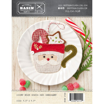 Saint Nick Cocoa Mug Ornament Pattern, Image