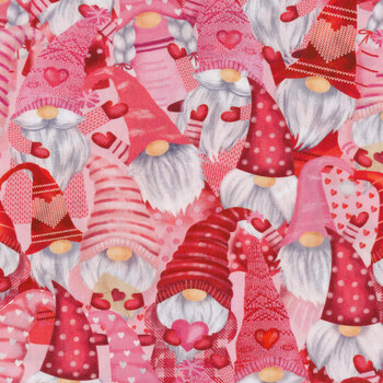 Gnomentine LOVE-CD1708-MULTI by Timeless Treasures Fabrics, Image