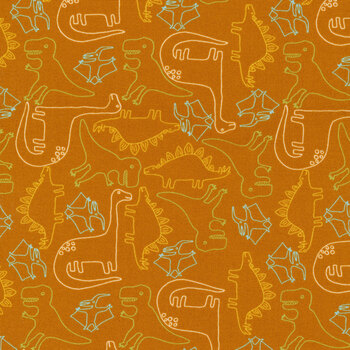 Stomp Stomp Roar! 20821-19 Lava by Stacy Iest Hsu for Moda Fabrics REM #2, Image