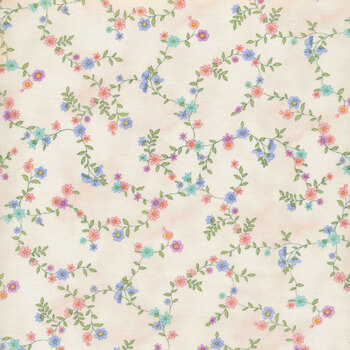 Dorothy Jean's Flower Garden 2972-22 Pink by Mary Jane Carey for Henry Glass Fabrics, Image