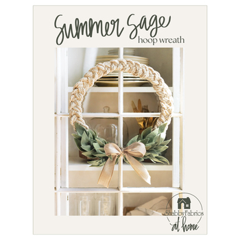 Summer Sage Hoop Wreath Pattern - PDF Download, Image