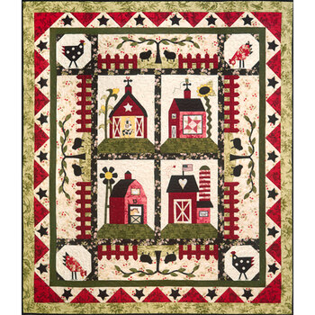 Little Red Barns - Set of 6 Patterns + Fabric Accessory Packet, Image