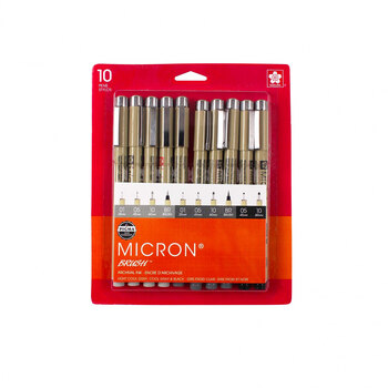 Micron Cool Gray & Black Pen Set - 10 Sizes, Image