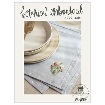 Botanical Embroidered Placemats Pattern - PDF DOWNLOAD, Image