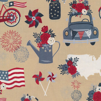 Red, White and True C13180-BEACH by Dani Mogstad for Riley Blake Designs, Image