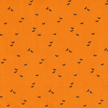 Seasonal Basics C651-ORANGE Bats by Christopher Thompson for Riley Blake Designs, Image