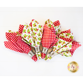  Cloth Napkins Kit - Christmas Stitched - Makes 4