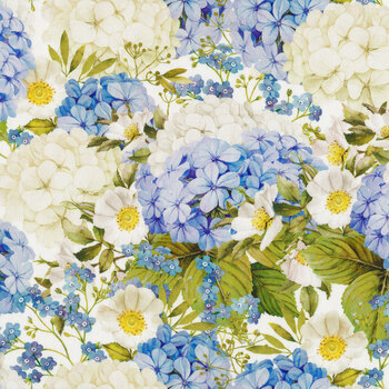 Periwinkle Spring 3PS-1 Packed Floral by In The Beginning Fabrics