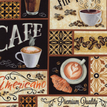 For The Love Of Coffee 14155-71 Neutral by Nicole Decamp for Benartex, Image