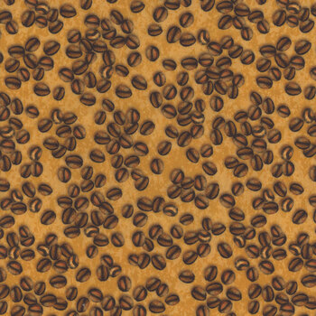 For The Love Of Coffee 14160-72 Caramel by Nicole Decamp for Benartex, Image