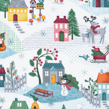 Wander Lane II 13651-05 Winter by Nancy Halvorsen for Benartex, Image