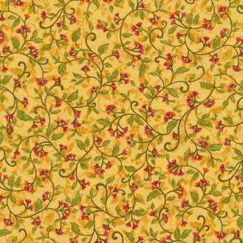 Wander Lane II 13654-30 Gold by Nancy Halvorsen for Benartex, Image