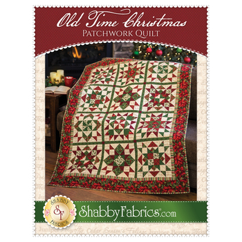 Old Time Christmas Patchwork Quilt Pattern - PDF Download, Image