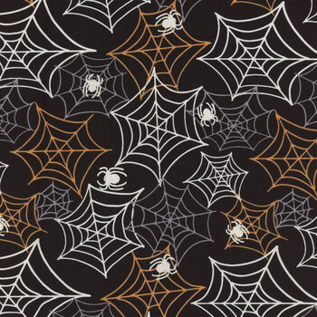 Nights of Olde Salem 801G-99 Black by Shelly Comiskey for Henry Glass Fabrics, Image