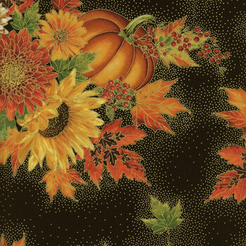 Thankful CM2105-BLACK by Timeless Treasures Fabrics REM, Image