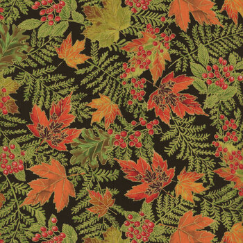 Thankful HARVEST-CM2106 BLACK by Timeless Treasures Fabrics, Image