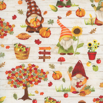 Hello Fall GAIL-CD2127 CREAM by Gail Cadden for Timeless Treasures Fabrics, Image