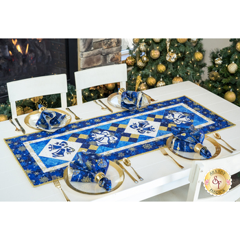  Holiday Bells Table Runner Kit - Christmas Joy - Blue, Image