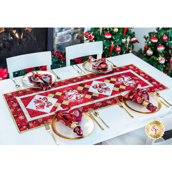  Holiday Bells Table Runner Kit - Christmas Joy - Red, Image