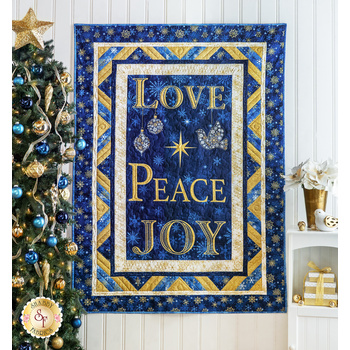  Christmas Joy Quilt Kit - Blue, Image