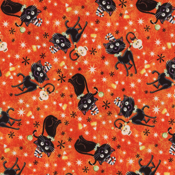 Hello Glow 6995G-33 Orange by Victoria Hutto for Studio E Fabrics, Image