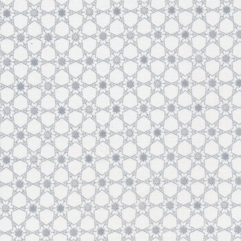 Stof Christmas - Frosty Snowflake 4590-108 White/Silver by Stof Fabrics, Image