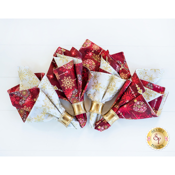 SAMPLE - Cloth Napkins - Christmas Joy - Red, Image