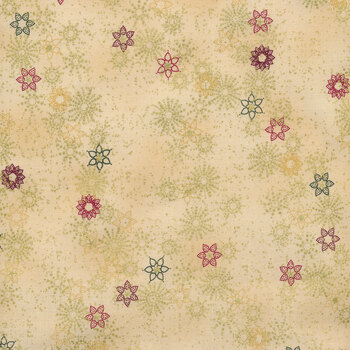 Stof Christmas - Frosty Snowflake 4590-210 Beige/Gold by Stof Fabrics REM, Image