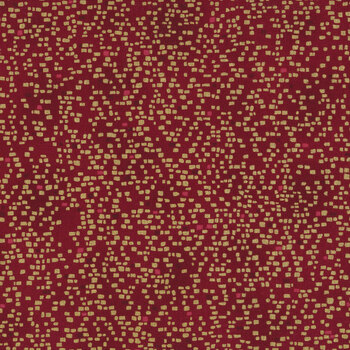 Stof Christmas - Frosty Snowflake 4590-401 Red/Gold by Stof Fabrics, Image