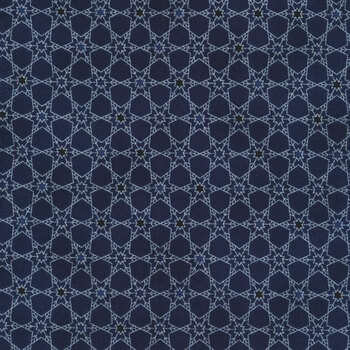 Stof Christmas - Frosty Snowflake 4590-606 Blue/Silver by Stof Fabrics, Image